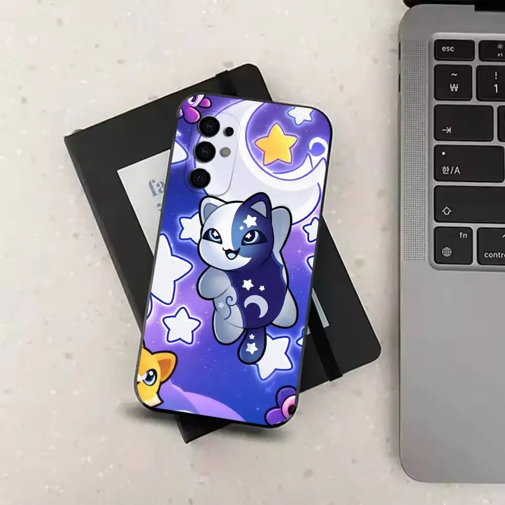 Фото Милый чехол для телефона с котиком C-Aphmau M-MeeMeows, мягкий черный чехол для Samsung S24, S30, S21, S23, S22, S20, Ultra, S25, Plus. №3