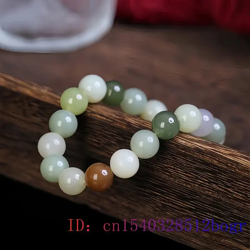 Браслет из нефритовых бусин Hetian натуральный нефритовый резной Шарм дизайнерский