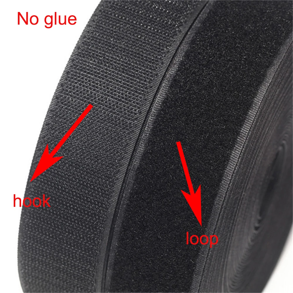 

1Meter/Pair 16-150mm Black White Fastener Tape Hook loop adhesive Sewing-on Strip Accessories MagicSticky Tape DIY Hook and Loop