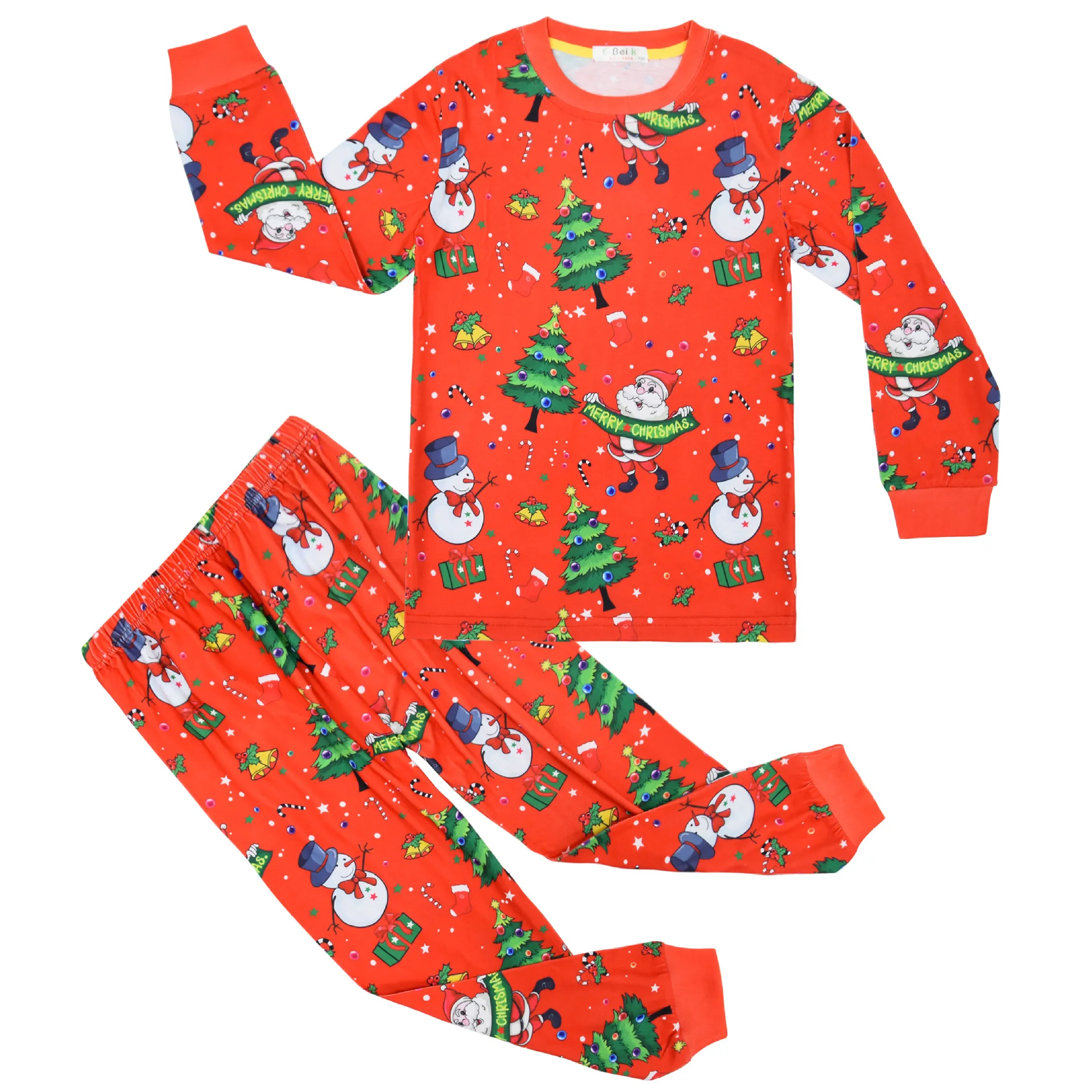 Kids Clothes Girls Celebrate Christmas Costume Spring Autumn Pajamas Long Sleeve Tshirt + Pants Set Baby Children Homewear Suit