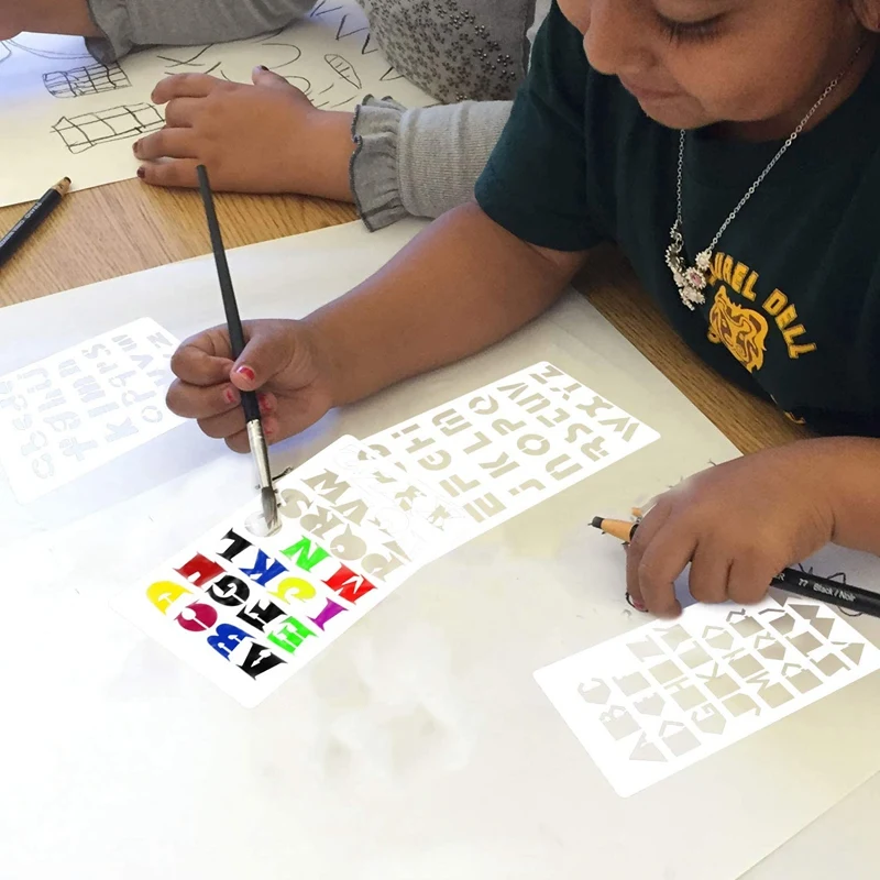 Акция! Трафареты для письма и цифр многоразовые фототрафареты фотошаблоны детей