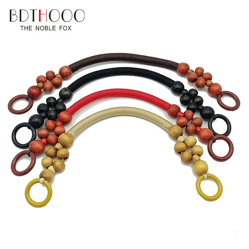 

Ремешок на запястье, женская сумка, шнур, ремешок, винтажные тканые деревянные бусины ручки для сумочки, аксессуары «сделай сам», нейлоновая...