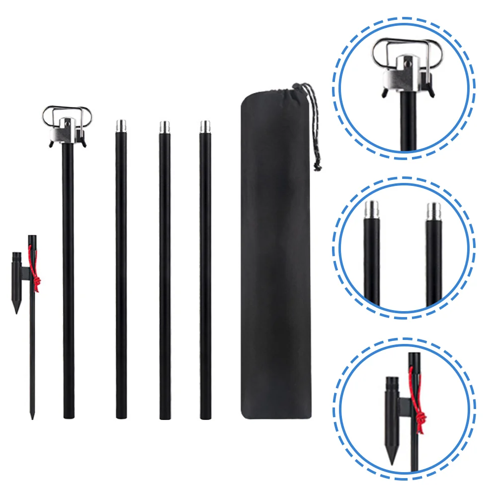 

Camping Lamp Stand Pole Outdoor Bracket Boom Holder Lantern Hanger Portable Folding Light Hanging Poles String Lights