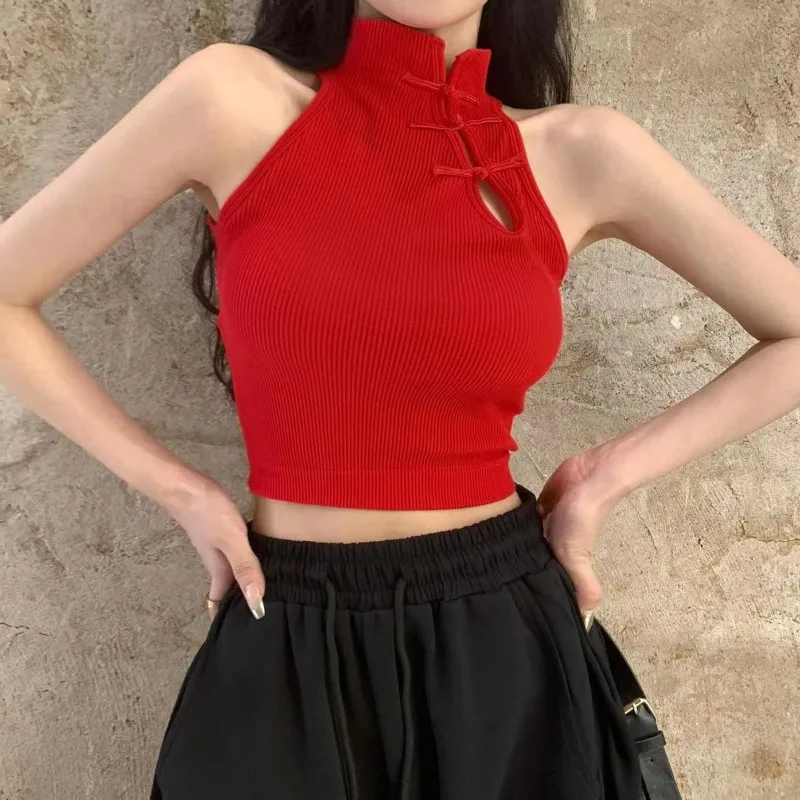 Винтажные майки Hault для женщин без рукавов всемогущие повседневные укороченные