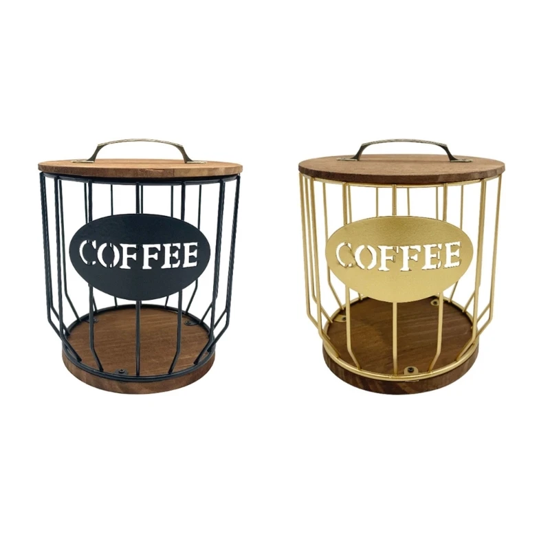 

Iron Art Coffee Pod Capsule Storage Holders Coffee Storage Basket Coffee Pod Storage Cup with Base for Kitchen