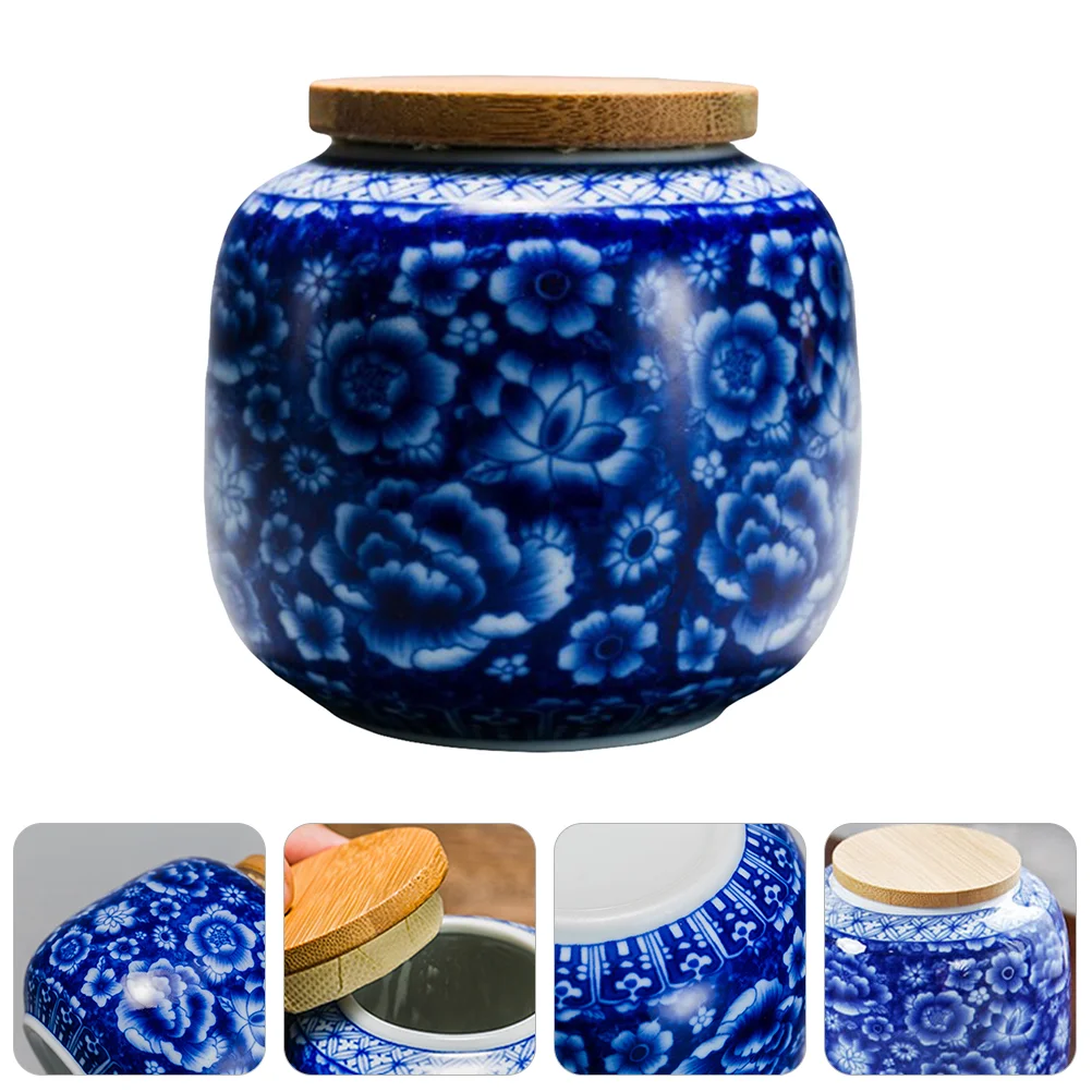

Jars Tea Storage Canister Jar Sugar Containerporcelain Ceramic Cookie Kitchen Coffee Candy Box Dry Honey Keeper Nuts Goods
