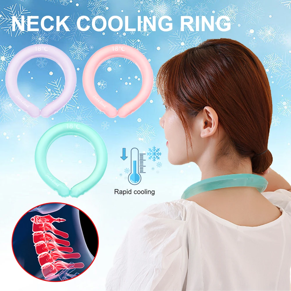 

Neck Cooling Tube Portable Summer Neck Cooling Ring 6Hrs Long Lasting Neck Cooling Wrap Handsfree Ice Pack for Indoor Outdoor