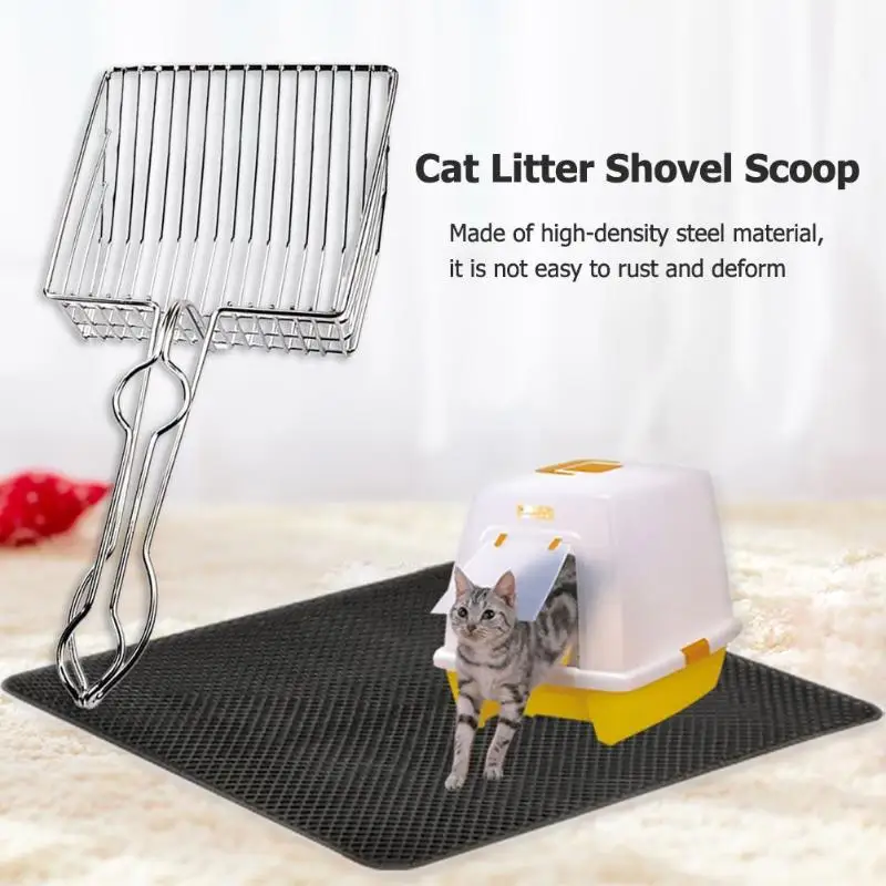 

Cat Litter Scoop Stainless Steel Metal Pooper Scoopers Pets Litter Sand Shovel Pet Artifact Dogs Shovel Pet Cleanning Tool