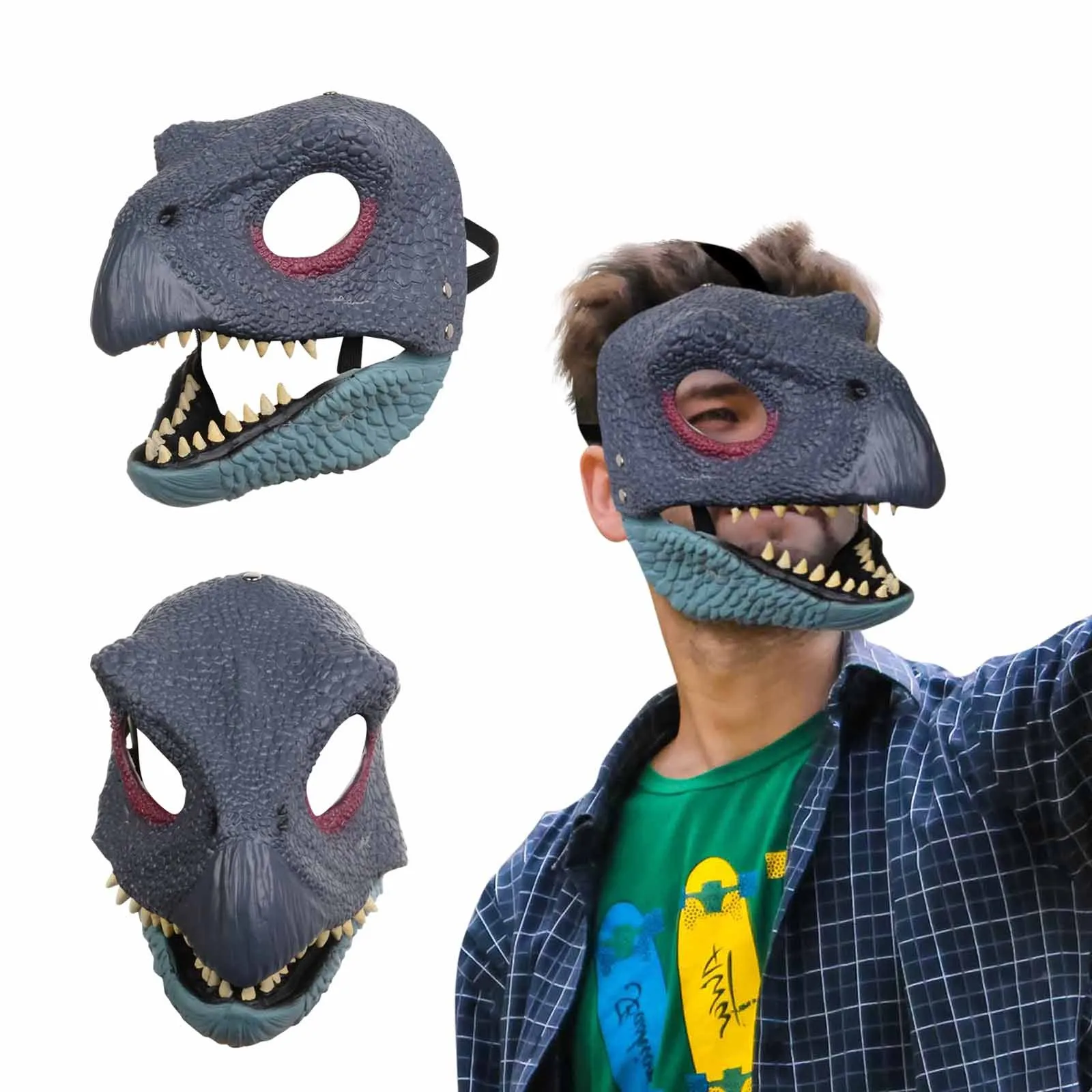 

Dragon Gift For Kids 3d Dinosaur Mask Role Play Raptor Dinosaur Halloween Cosplay Props Festival Carnival Performance Headgear