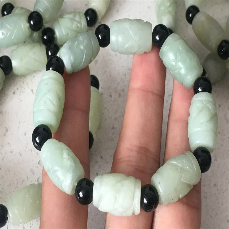 5 шт., оптовая продажа, новинка, 100% натуральный браслет Xu yu (Xiuyu), резная дорожная проходка, эластичный браслет