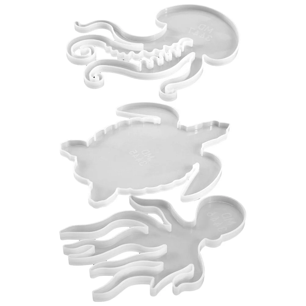 

3 Pcs Crafts DIY Mold Animal Decor Silicone Mirror Wall Flexible Epoxy Casting Molds Silica Gel Resin