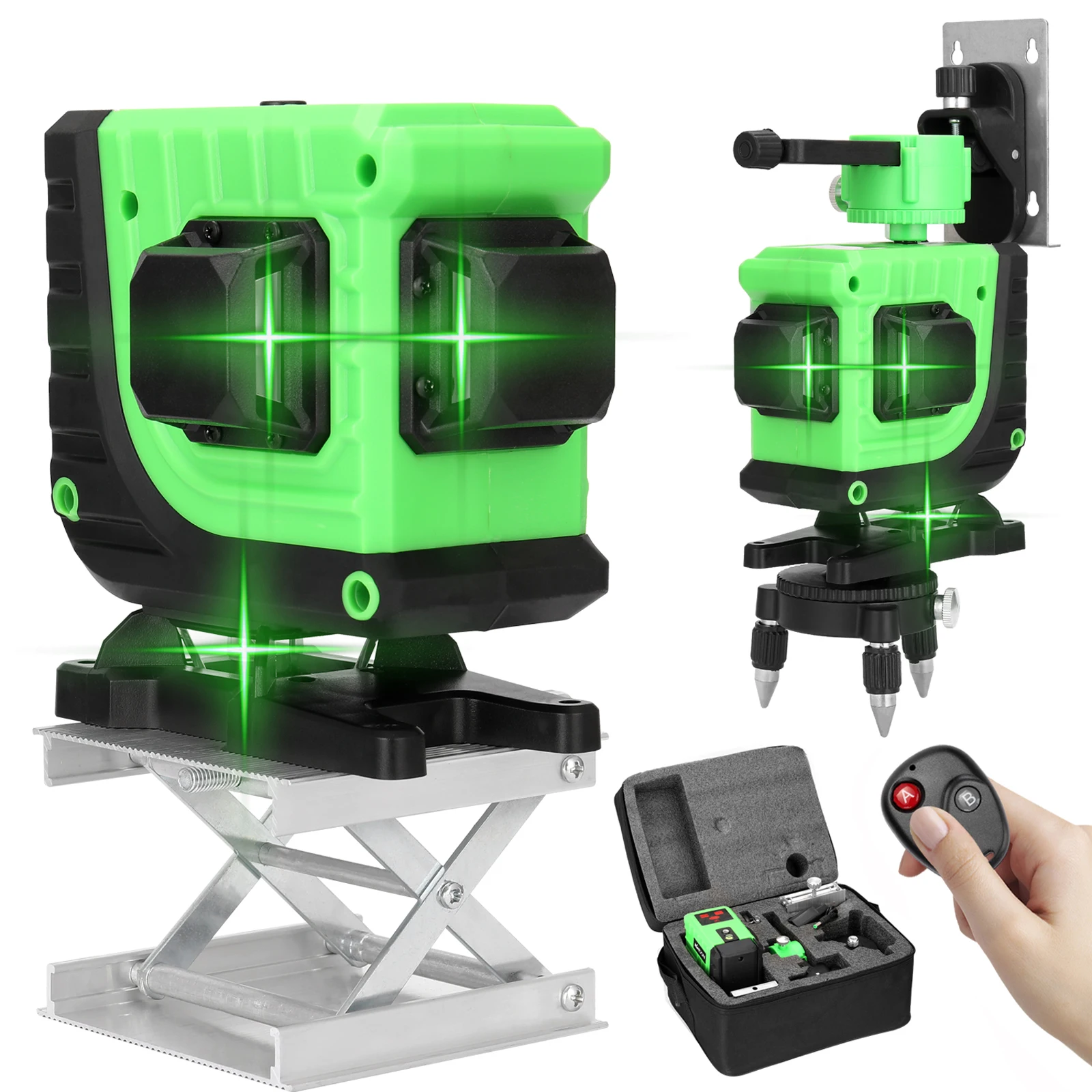 

KKmoon Multifunctional Portable 3D 12 Lines Laser Level Tool Vertical Horizontal Lines With Self-leveling Function