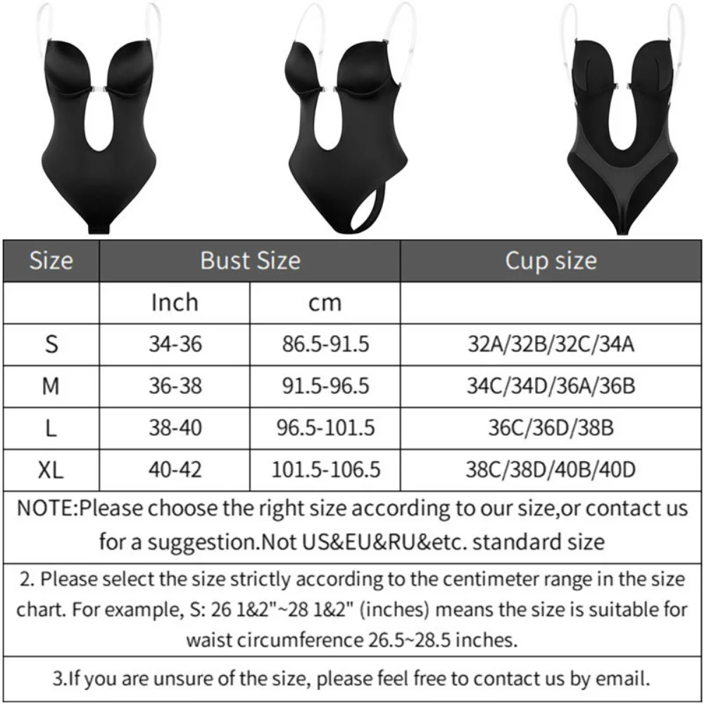 Deep U-shaped Invisible Halter Shapewear Comfortable Sexy Women Lingerie One-pieces  Body Shaper  Corsets for Women