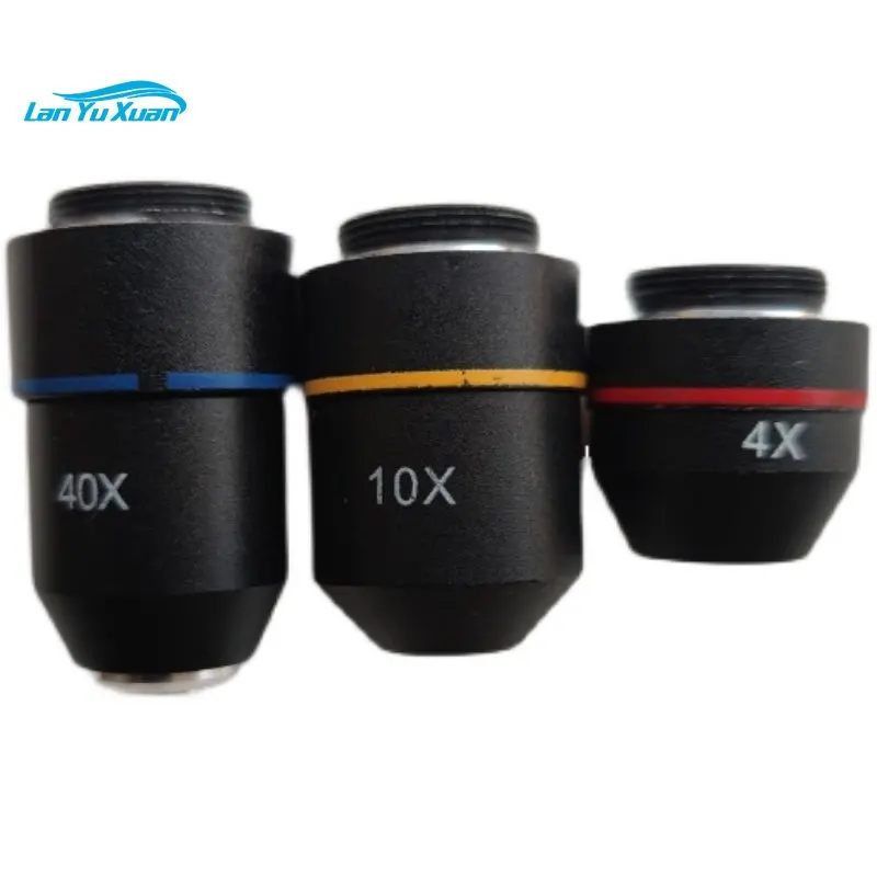 

Bolvid special microscope objective lens with coated achromatic aluminum alloy objective optical lens 4X10X40X