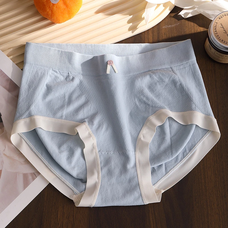 

New Women's Underwear Seamless Panties Solid Color Breathable Comfortable Female Lingerie Mid-waist Fashion Girls Briefs