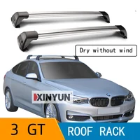 for BMW 3 Series GT 5 Door Hatch 2013 - 2022 (Fixed Point) Roof Bar Car Special Aluminum Alloy Belt Lock Led Shooting CORSS RACK