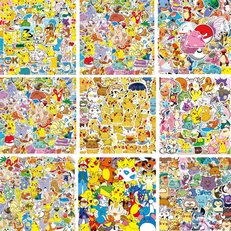 

Pokémon Charmander Eeveelution Graffiti Kawaii Sticker Anime Cartoon Notebook Waterproof Creative Decorative Sticker Reward Gift