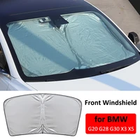2022 custom fit front windshield sunshade cover for bmw g20 g28 g30 x3 x4 x5 x6 3 4 5 series window car sun shade accessories