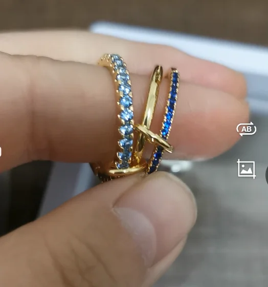 Кольца-цепочки с цирконием T Show Club