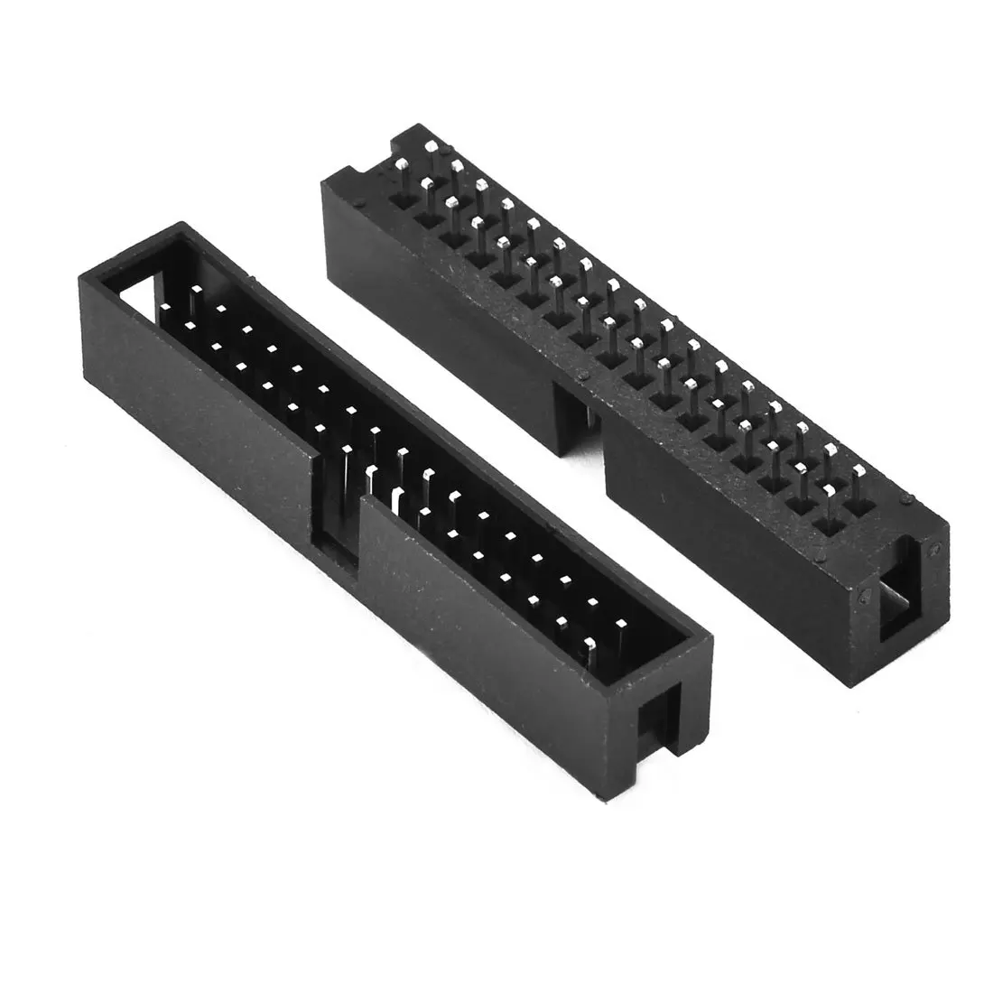 

Keszoox 25 Pcs 34-Pin Double Dual Row Straight IDC Box Header Connector Pitch 2.54mm