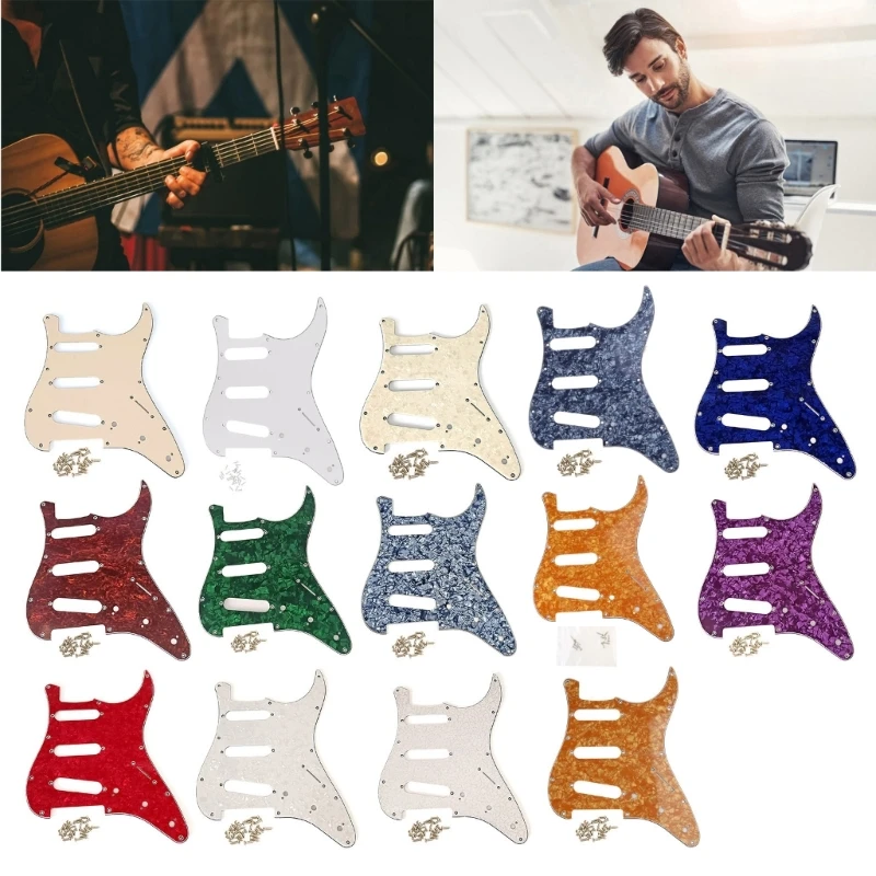 3-слойная гитарная бас-накладка с 11 отверстиями царапающая пластина из