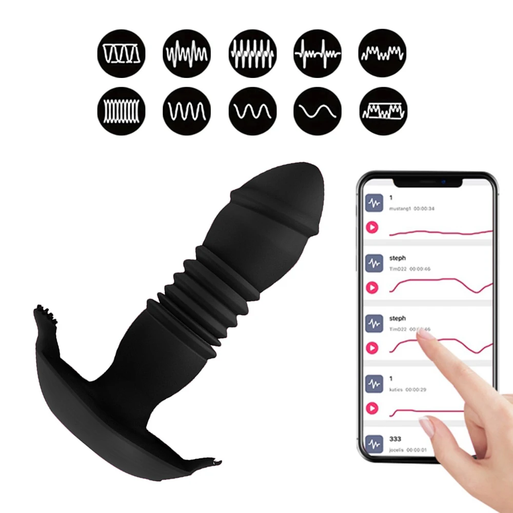 Фаллоимитатор с поддержкой Bluetooth вибратор большая Анальная пробка Анальный