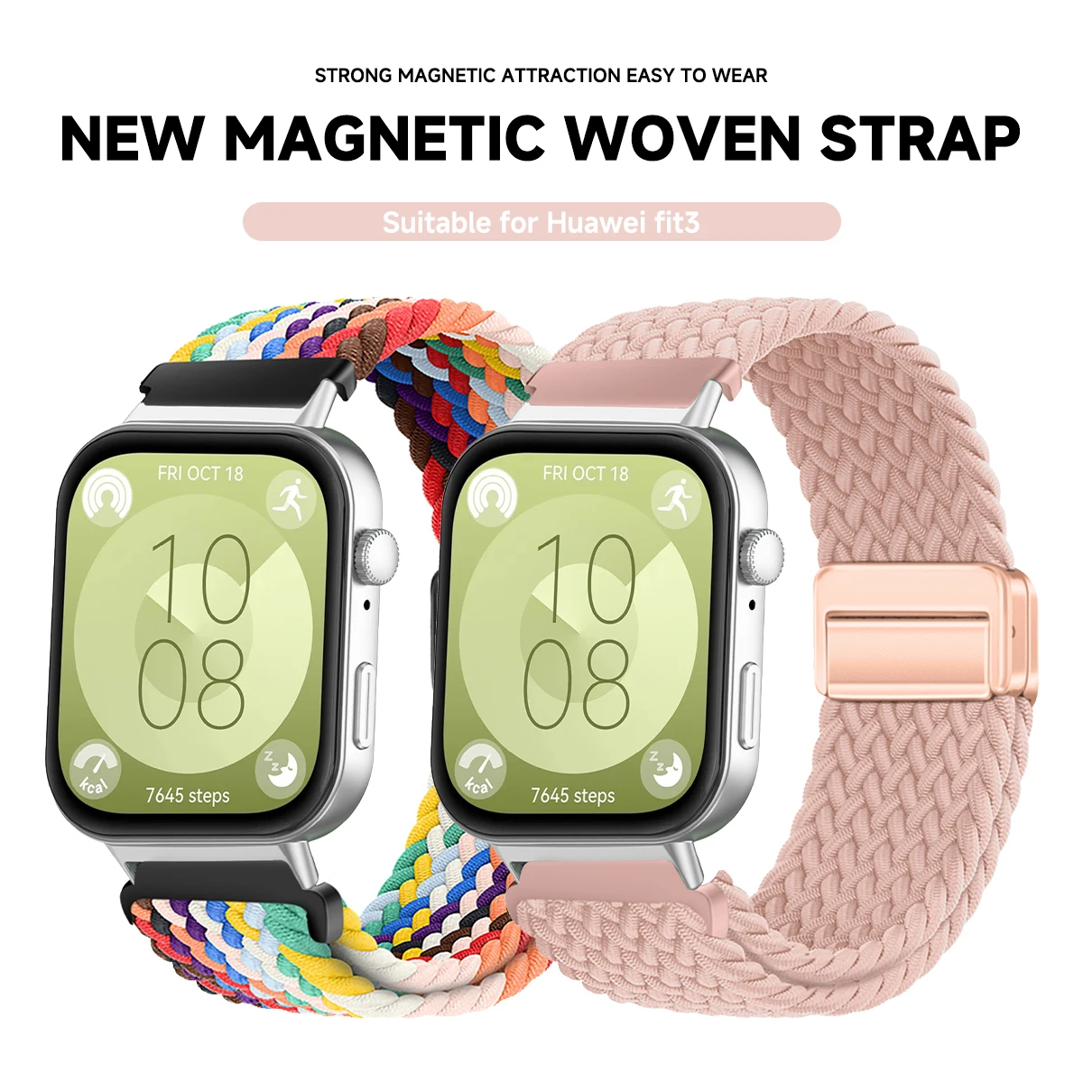 HUAWEI Watch Fit 3 Совместимый С Магнитным Нейлоновым Ремешком Сменный Браслет Correa Для