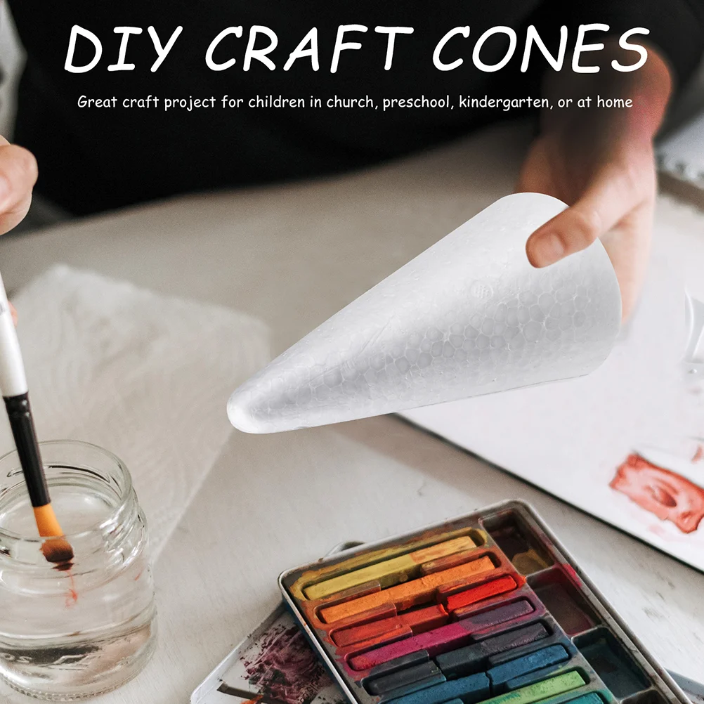 10 шт. DIY пенопластовый конус орнамент детские игрушки конусы для рождественской