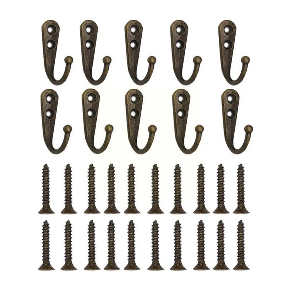 

Retro Wall Hooks Hangers Door Wall Mounted Coat Hooks with Screws Suction Heavy Load Rack for Kitchen Bathroom Accessories G5P0