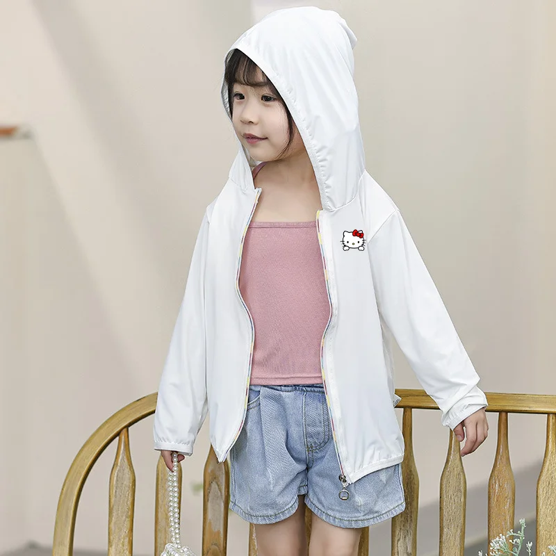 Детская Солнцезащитная куртка с рисунком из мультфильма My Melody Kuromi