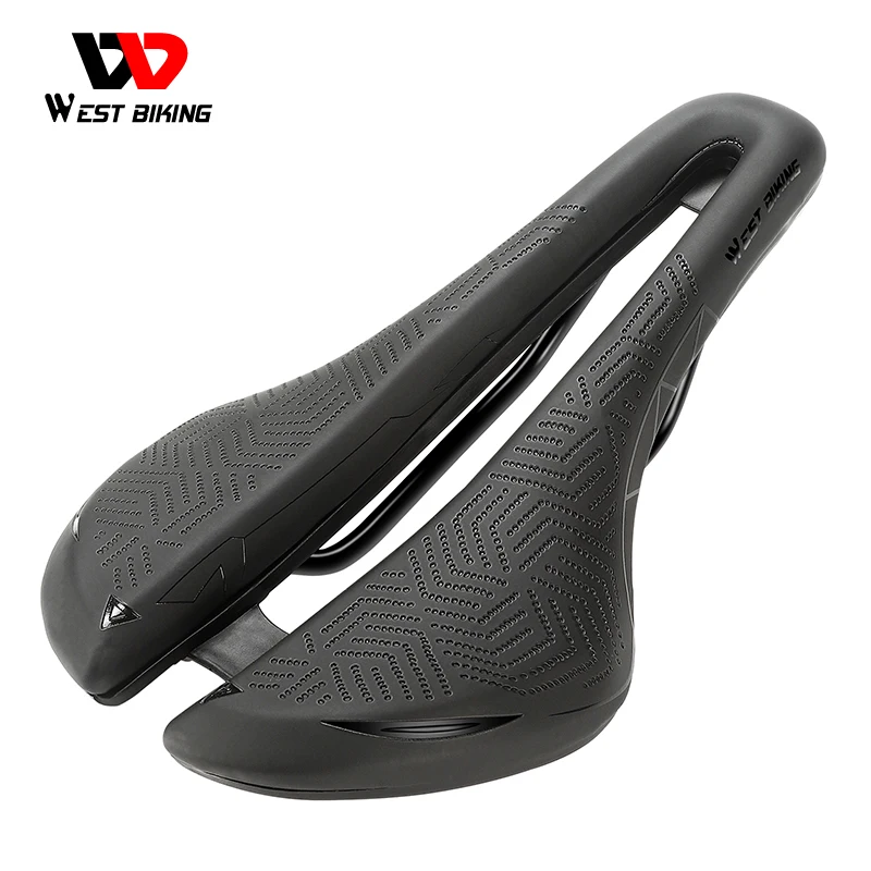 

WEST BIKING Ultralight Road Bike Short-Nose Saddle Hollow Painless Racing Bike Seat Non-Slip Cycling Cushion Light Bike Parts