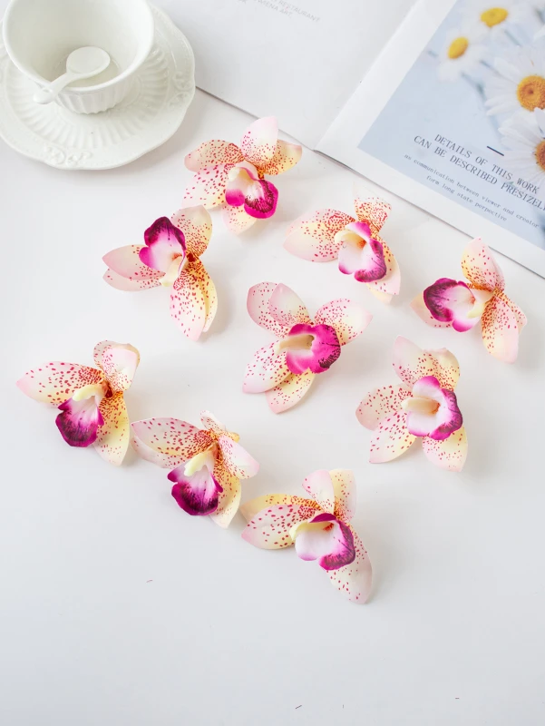 Искусственные цветы шелковые орхидеи smr набор из 5 или 10 штук