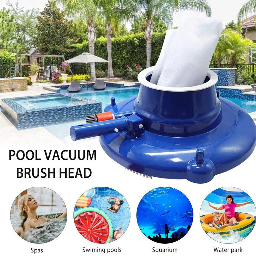 Swimming Pool Vacuum Cleaner Cleaning Disinfect Tool Suction Head Pond Fountain Spa Pool Vacuum Cleaner Brush with Handle US