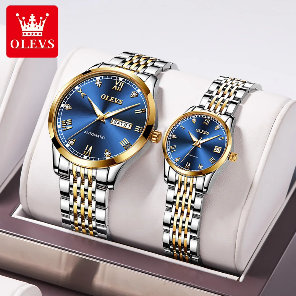 2023 New TAXAU Classic Fashion Mechanical Couple Watches Waterproof Stainless Steel Wristwatch Luxury Brand Lover's Watch Gifts