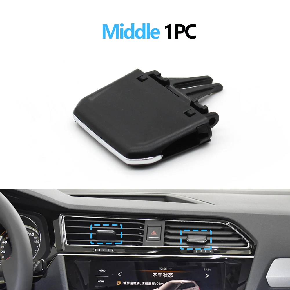 

Передний кондиционер автомобиля, переключатель вентиляционного отверстия переменного тока, зажим для карты, ручка направления ветра для VW Volkswagen Tiguan 2017-2022