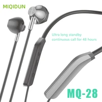 mqdwireless bluetooth sport headset headphone waterproof shock bass stereo ear hook earphone with mic for xiaomi huawei iphone