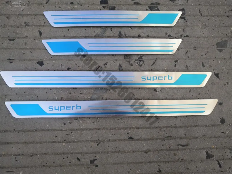 

Free Shipping for 2009-2019 Skoda Superb Ultra-thin Stainless Steel Door Sill Scuff Plate Scuff Plate/Door Sill Car Styling