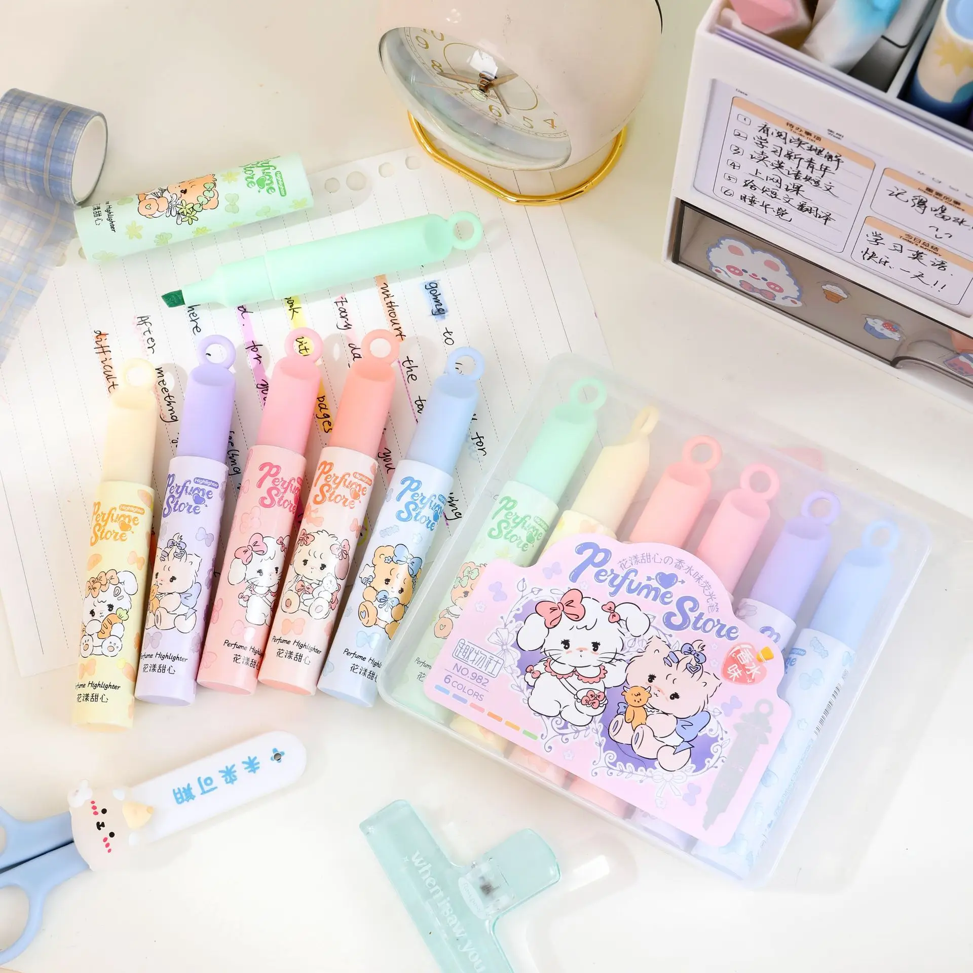 6 цветов/коробка Kawaii парфюмерный маркер ручка милый для скрапбукинга расписные