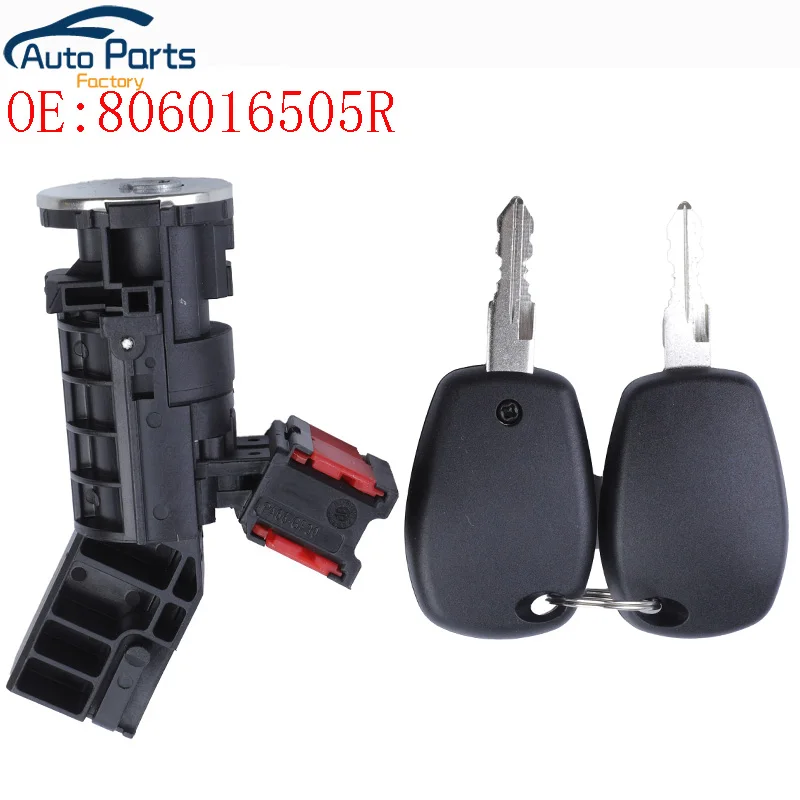 

Новый цилиндр замка зажигания и 2 ключа для Renault Clio Dacia Logan Sandero 806016505R 80601-6505R