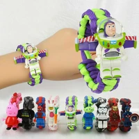 disney movie toy story figure toy buzz lightyear woody bracelet iron man block toy action figure children christmas gift