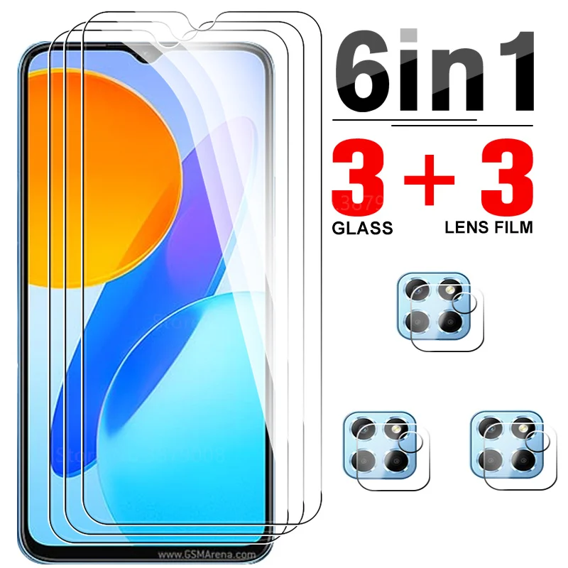 

6in1 Tempered Glass For Honor X8 5G 6.5inch Clear Screen Protector Honar xonor X8 X 8 8X Honorx8 Camera Lens Protective Films
