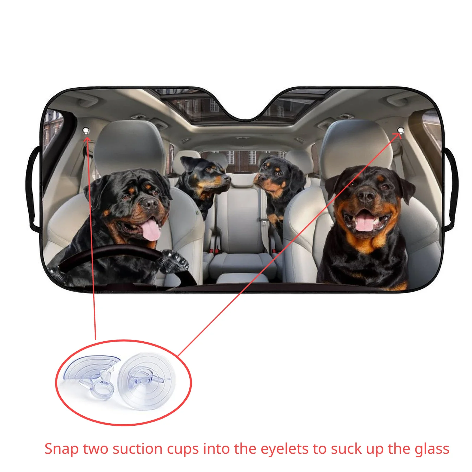 Лидер продаж черная собака с принтом Rottweiler переднее стекло автомобиля