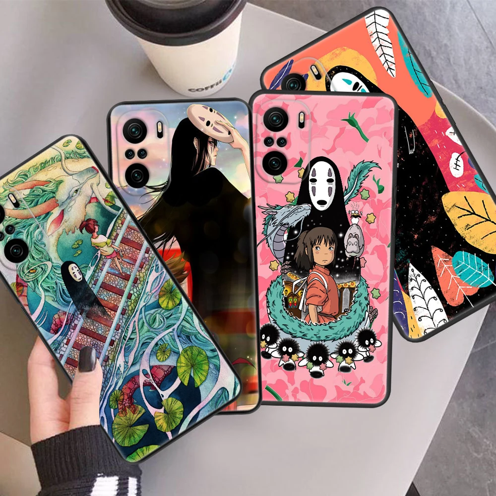 

Anime Spirited Away No Face For Xiaomi Redmi Note 12 11E 11S 11 11T 10 10S 9 9T 9S 8 8T Pro Plus 5G 7 5 Black Phone Case