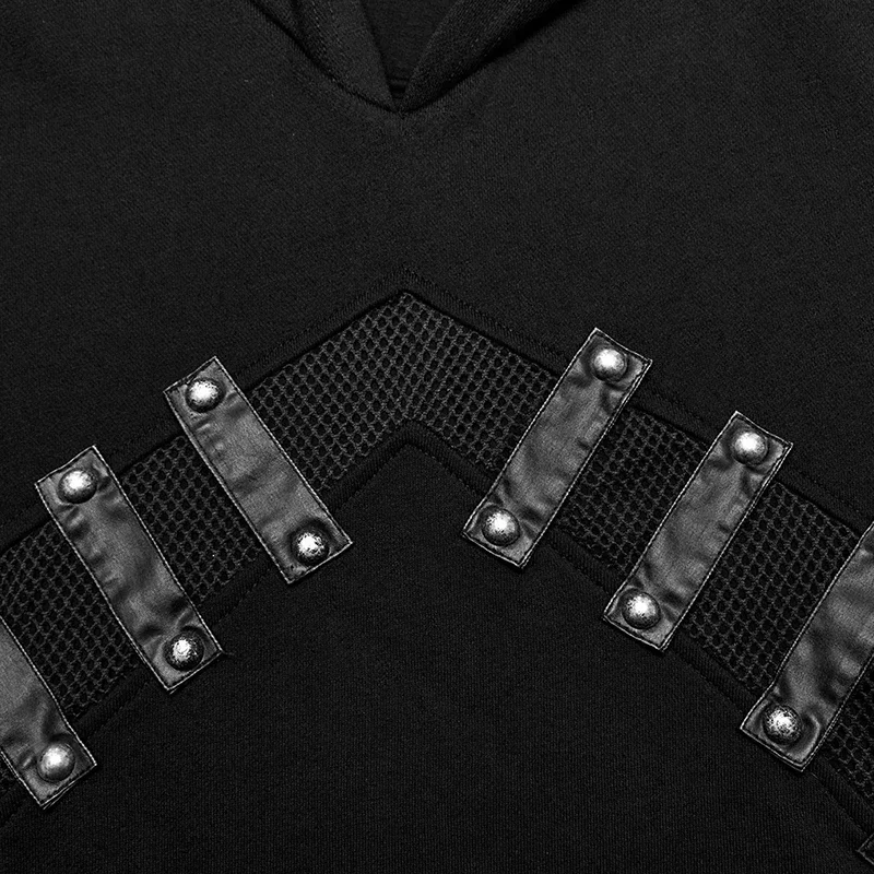 Мужская толстовка в стиле Панк RAVE с персонализированным интегрированным