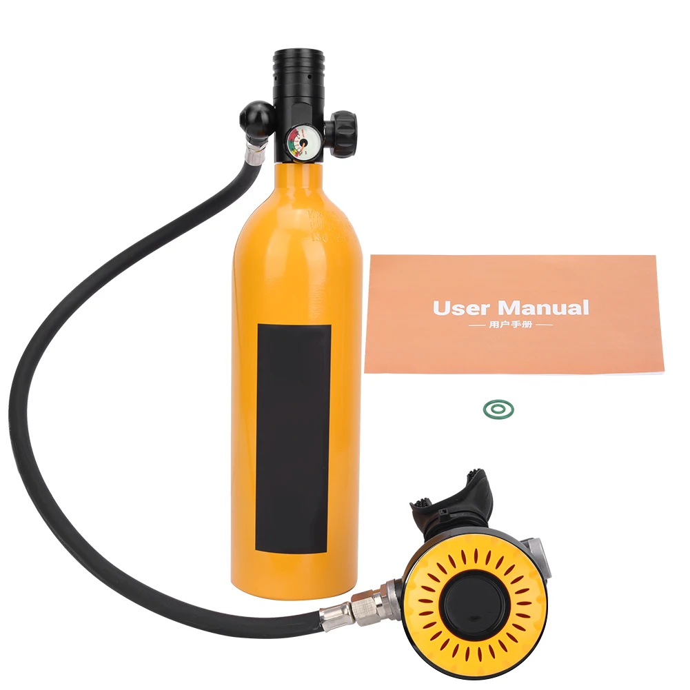 

S400+ Aviation Aluminum Scuba Diving Valve Set Oxygen Cylinder Snorkeling Respirator Refill Adapter Dive Equiment(yellow S403)