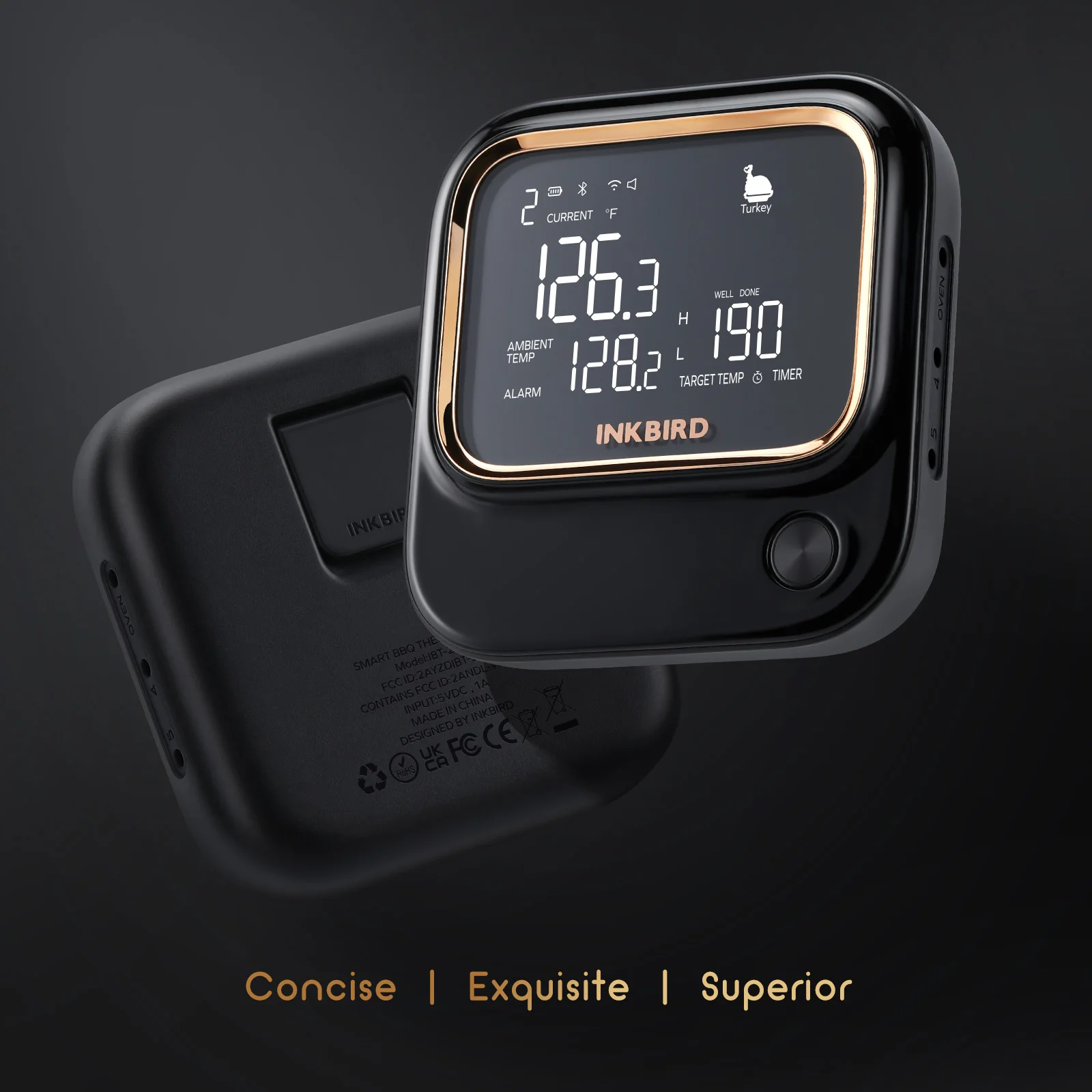 

Термометр INKBIRD для барбекю, устройство для измерения яркости мяса, Bluetooth, Wi-Fi, с 4/6 пищевыми зондами, управление через приложение, таймер с подсветкой и ЖК-дисплеем