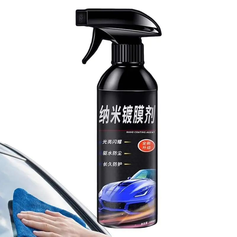 

Ceramic Car Coating High Gloss Shine Spray Waterproof Nano Liquid Glass Paint Care Hydrophobic Agent Wax Car Care Polish 500ml