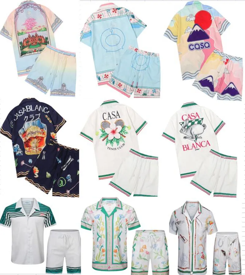 

Casablanca T-shirt 23SS Spring/Summer Letter Print Logo Black T-shirt Fashion Men's Women's 100% Cotton Casual Fashion T-shirt