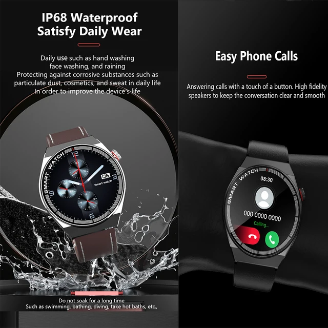 Original Hd3 Watch Men 1.43 Inch Nfc Buetooth Call Ip68 Waterproof Blood Pressure Oxygen Wireless Charger watch 4