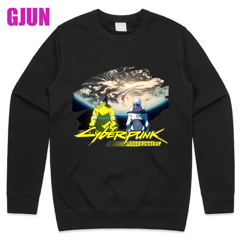 

Anime Cyberpunk Edgerunners Hoodie Streetwear Womens Spring Khaki Y2K Tops Skull Print Hip-hop Male Sweatshirts Kawaii Hoodies